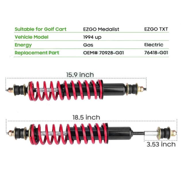 ゴルフカート 重用コイル 前 / 後ろショック吸収器 EZGO TXT 94-up 70928G01