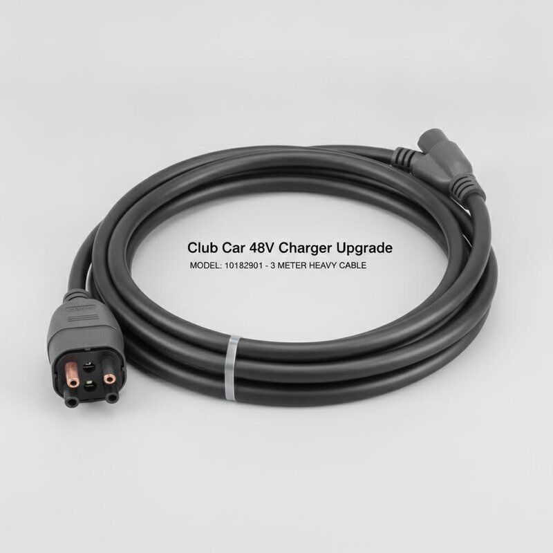 クラブカー 48V 充電器コードプラグワイヤー 101828901 プレミアムアップグレード 3 メートルヘビーケーブル成形防水プラグ