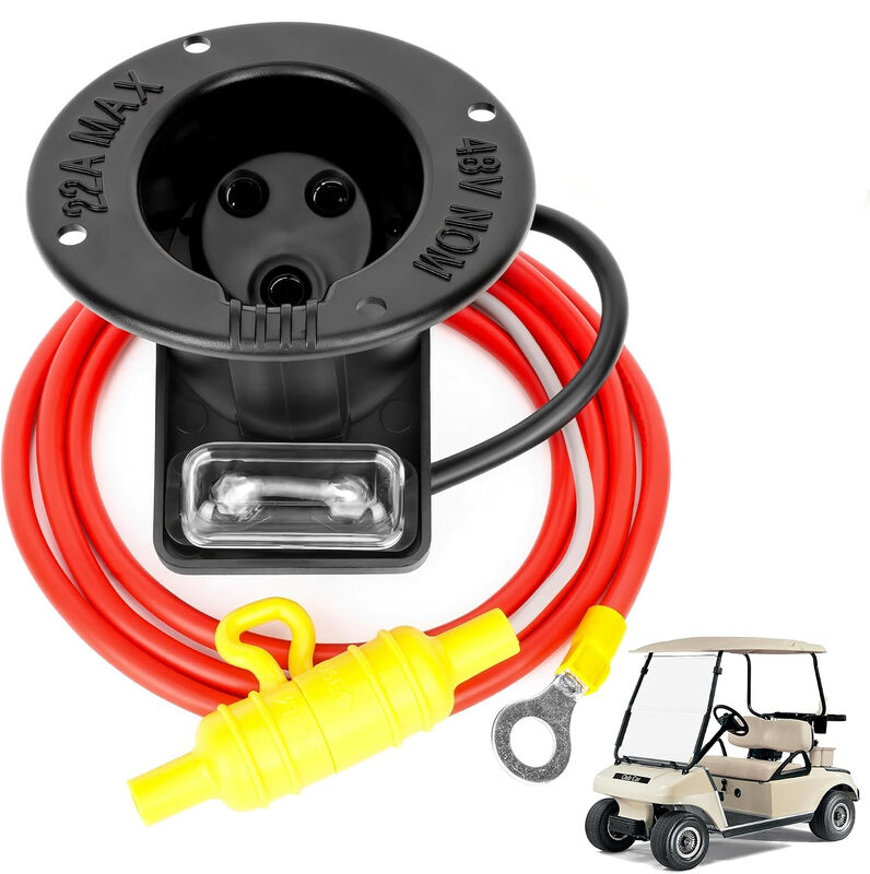Club Car DS 充電器レセプタクルヒューズアセンブリ 101802101 プレミアムアップグレード統合 48V ヒューズ完全な配線ハーネス