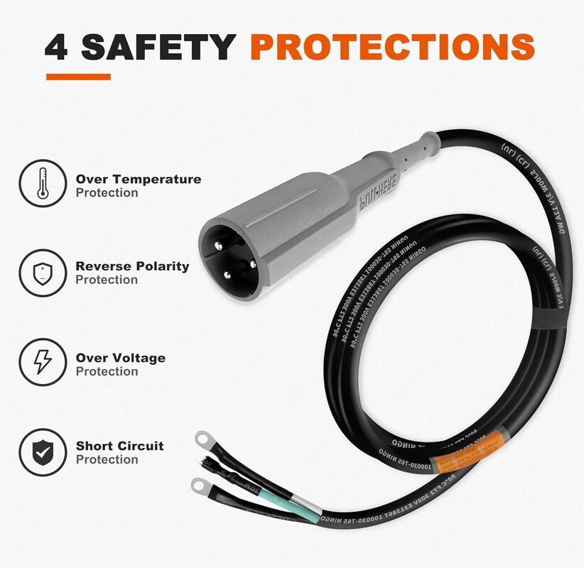 Club Car Charger Cord, 48V Charger Plug DC Cord Plug-130 in, Suitable for 1995-2013 Club Car Ds Precedent Golf Cart, OEM# 101828901, 1018289-01