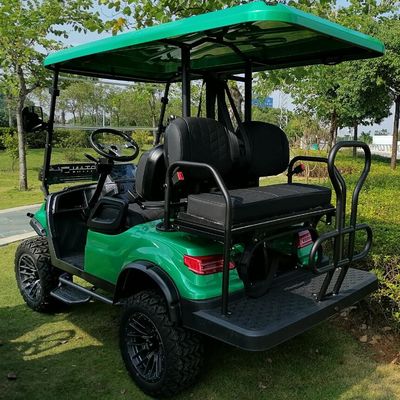 ミニ 4人用電気ゴルフカート 4輪ディスクブレーキ 10インチ TFT IP66 ディスプレイクラブ